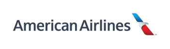 American Airlines logo text with text that reads 'American Airlines'