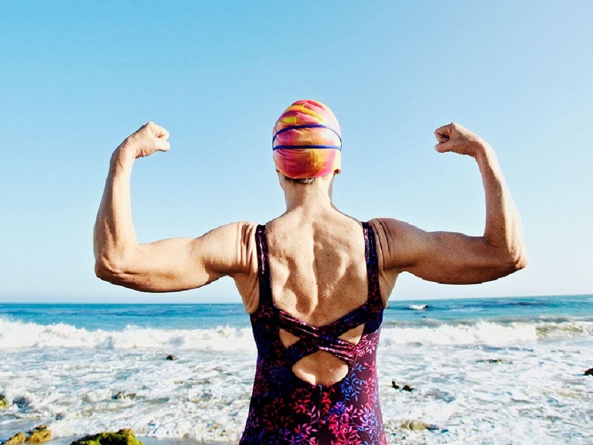 Swimmer with muscle back - power of advertising blog